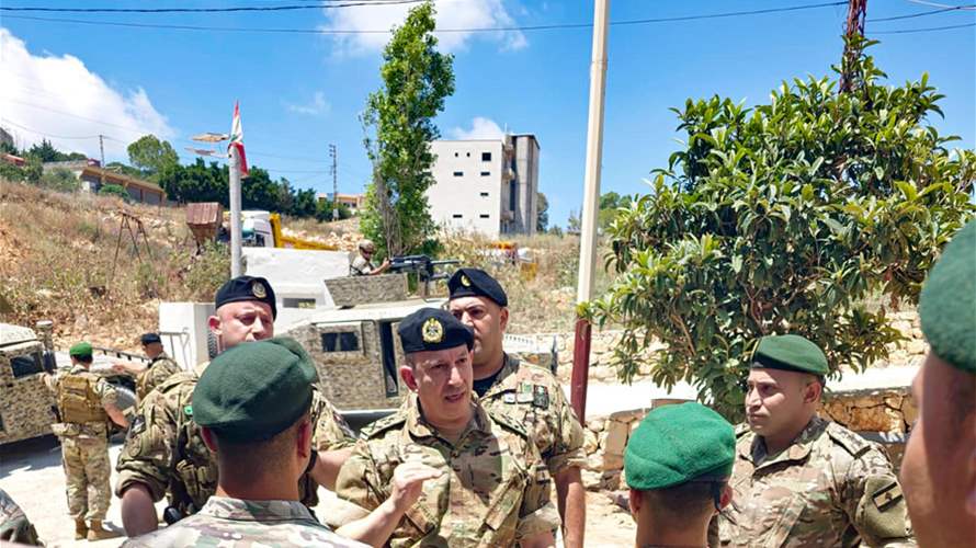 Lebanese army chief inspects southern units amid continued Israeli violations