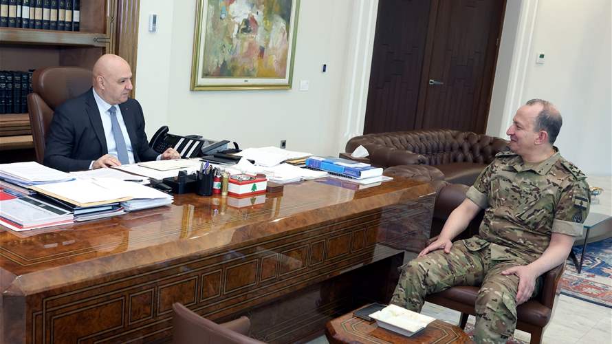 President Aoun discusses security, post-framework agreement tasks with Army chief