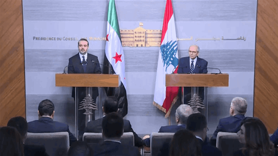 لبنان وسوريا يفعّلان التعاون المشترك... والشيباني: نرفض الاعتداءات الإسرائيلية على لبنان