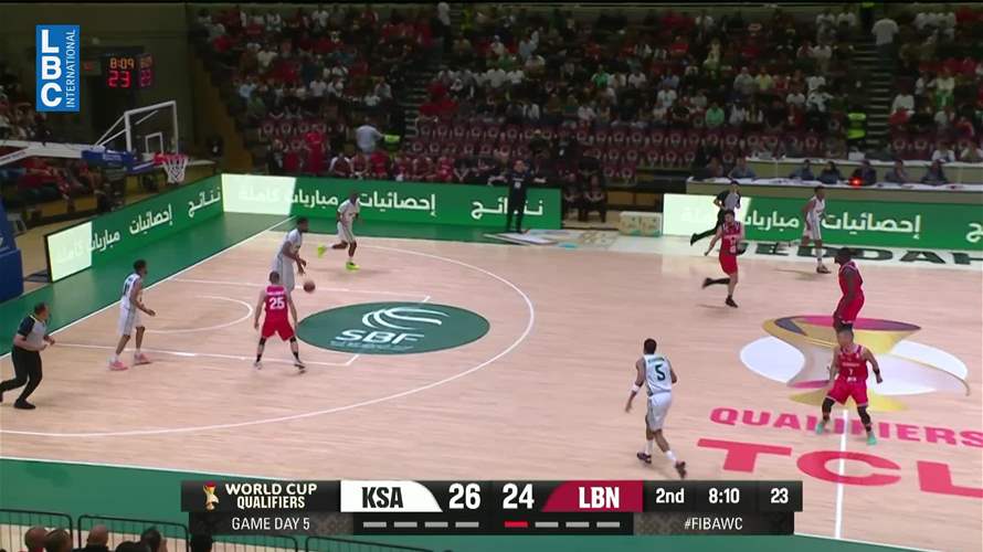 لبنان يخوض مواجهة مهمة في كرة السلة مع السعودية في جدة ضمن التصفيات الآسيوية لكاس العالم