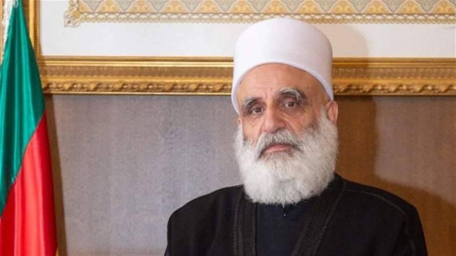 شيخ العقل أثنى على مواقف جنبلاط من اتفاق الاطار والتقى سفير فرنسا وابو فاعور ومحافظ بيروت