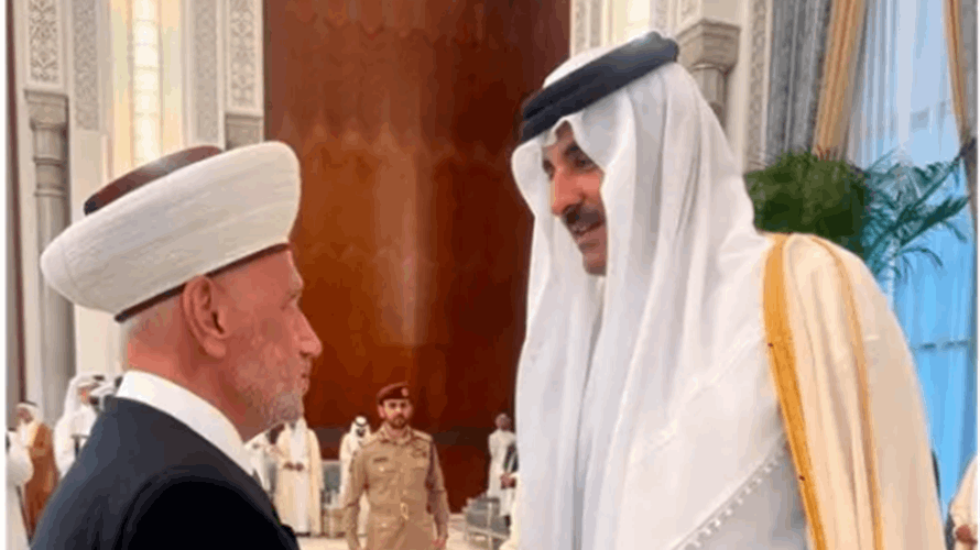 المفتي دريان عزى أمير قطر بوفاة والده في قصر لوسيل والتقى وزير الاوقاف وشكر الدوحة على دعمها للبنان