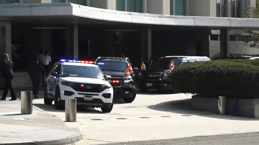 President Aoun arrives at US State Department for a meeting with Rubio: Video 