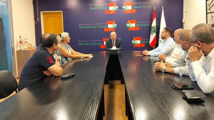 الوزير حيدر استمع لمطالب "اوجيرو" والتقى وفدا من لجنة الإنقاذ الدولية
