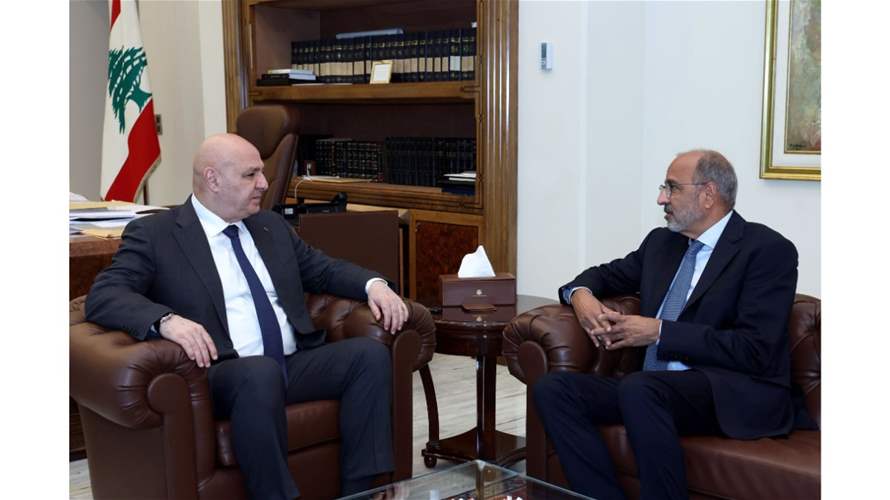 الرئيس عون بحث مع عمران ريزا في الأوضاع وعمل الأمم المتحدة في لبنان