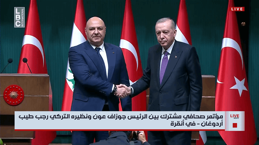 Aoun, Erdogan pledge closer cooperation, stress Lebanon’s sovereignty