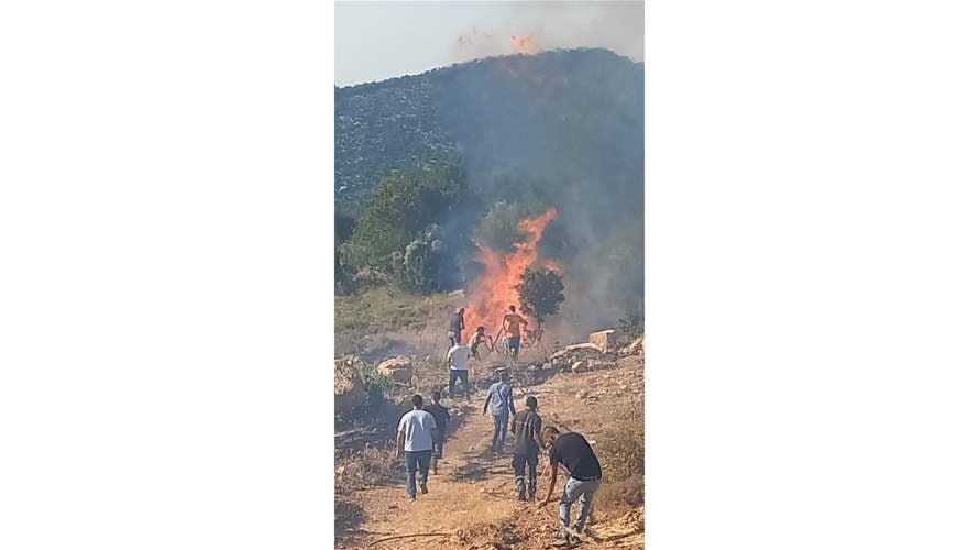 اندلاع حريق بمنطقة زراعية في جرود الضنية