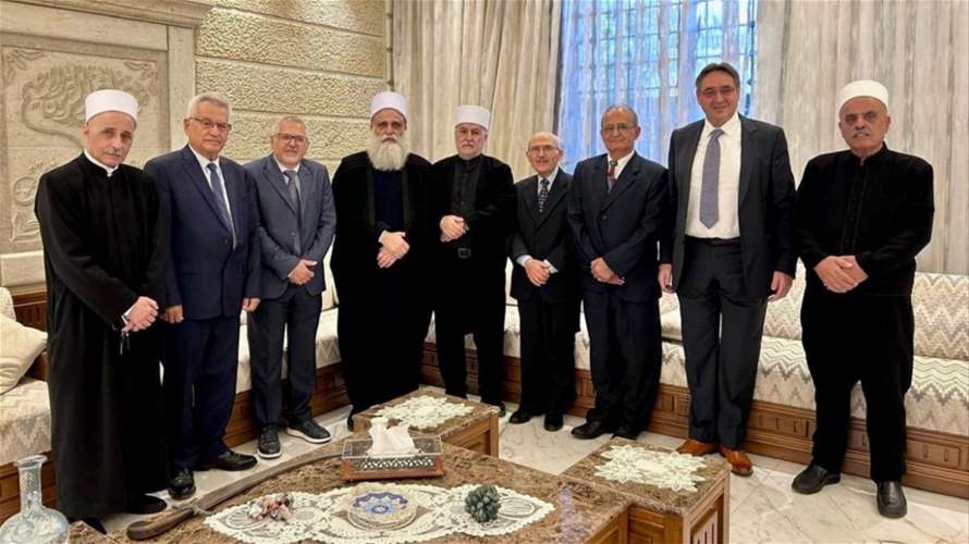 شيخ العقل التقى ميشال سكاف والبعثة الإيطالية ووفدا من الجالية الدرزية في كندا