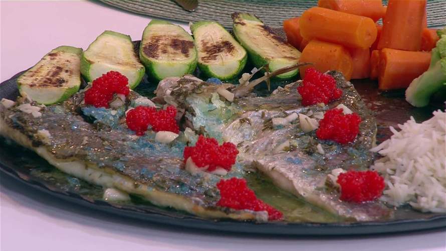فيليه سمك السول بالكافيار و"ميل فوي" مع الشيف فادي زغيب (فيديو)