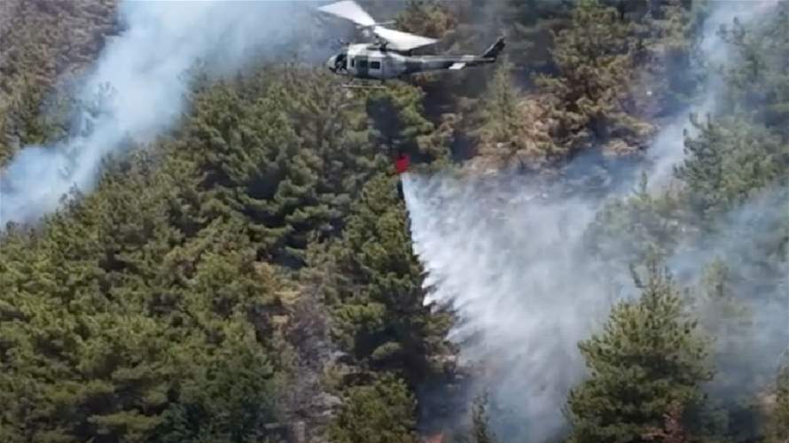 LBCI Exclusive footage shows massive fire raging through Aitou forest 