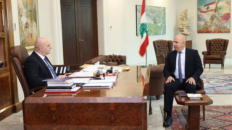 الرئيس جوزاف عون اطّلع من المدير العام للدفاع المدنيّ العميد عماد خريش على أعمال الدفاع المدنيّ في الأراضي اللبنانية وفي الجنوب إضافة إلى عمليات اخماد الحرائق والتحقيق في اسبابها