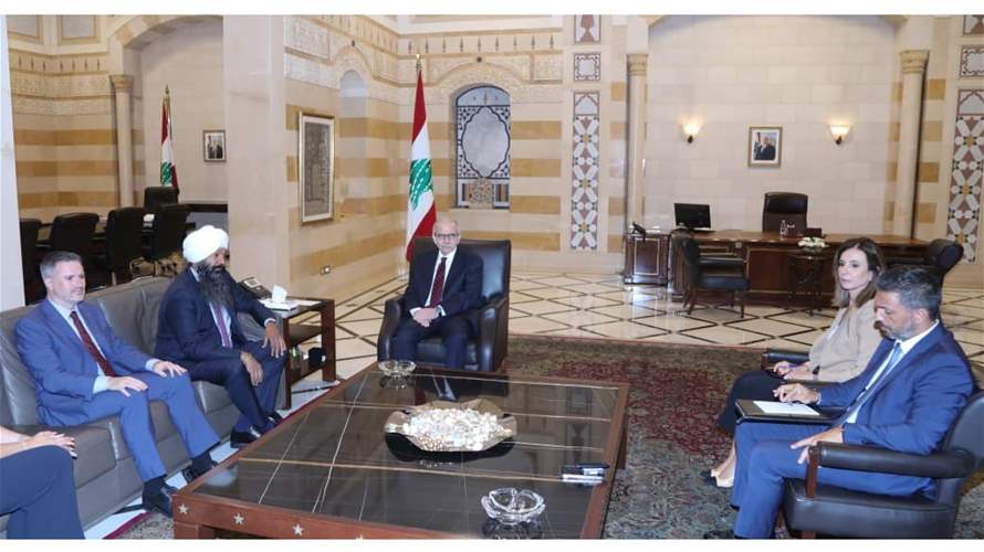 سلام بحث مع وزير الدولة الكندي في دعم مسار العودة والتعافي في الجنوب وتعزيز التعاون