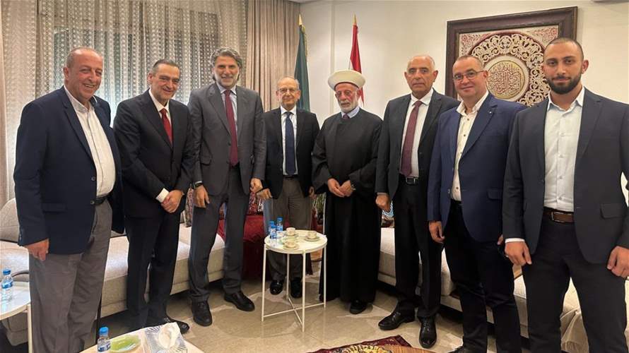 وفد "الجمهورية القوية" زار مفتي حاصبيا ومرجعيون وتأكيد الشراكة الوطنية