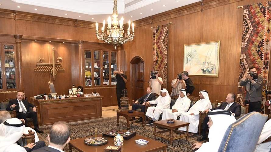 الرئيس بري بحث مع الوفد الإماراتي في تعزيز التعاون واستقبل وسيم منصوري