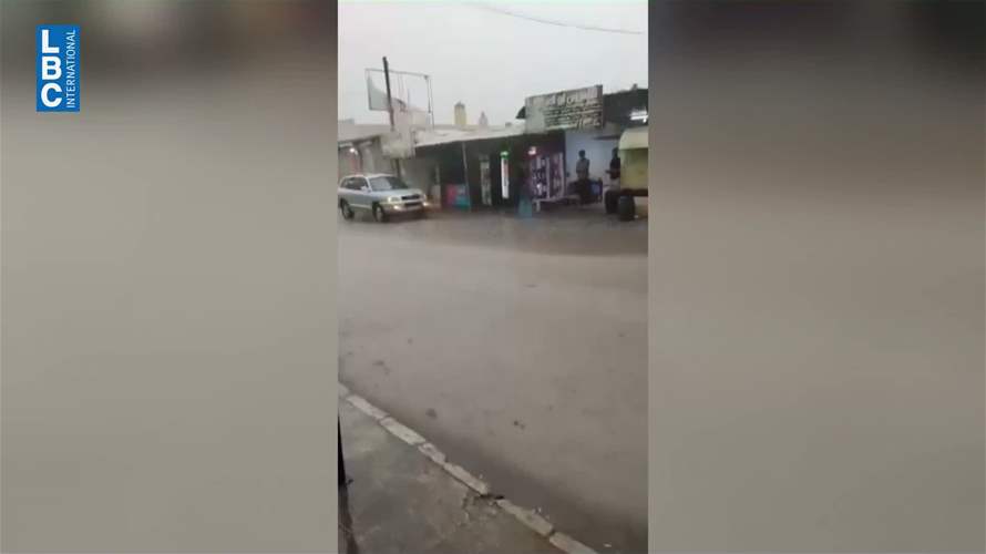 تشكل سيول في سوريا جراء تساقط أمطار غزيرة
