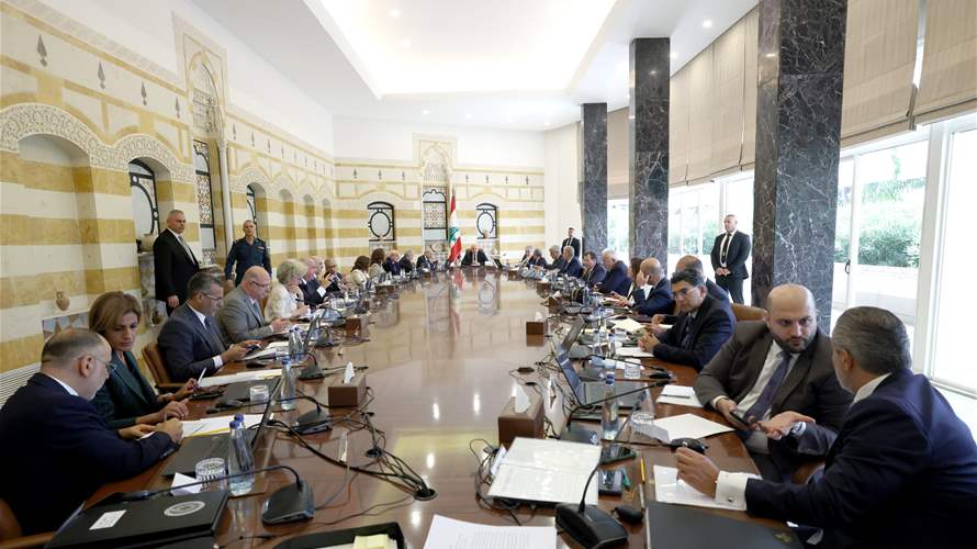 جلسة لمجلس الوزراء في قصر بعبدا... مرقص: الموافقة على منع البيوعات العقارية في المناطق التي يحتلها الجيش الإسرائيلي