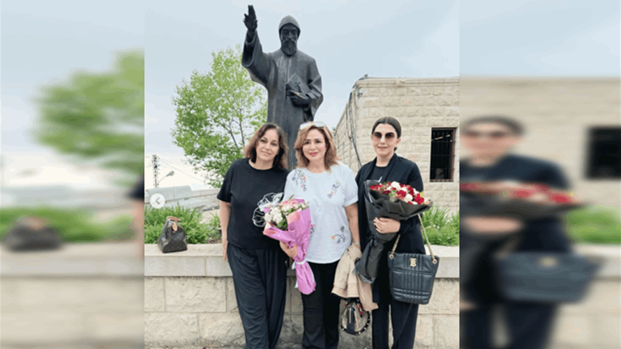 إلهام شاهين وماجدة الرومي وليلى علوي في عنايا… زيارة إلى مار شربل تجمع نجمات لبنان ومصر (صور)