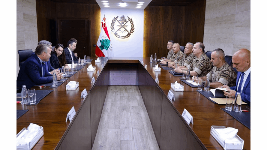هيكل يبحث مع عضوي الكونغرس الأميركي لحود وغوتهايمر تحديات الجيش ومهماته