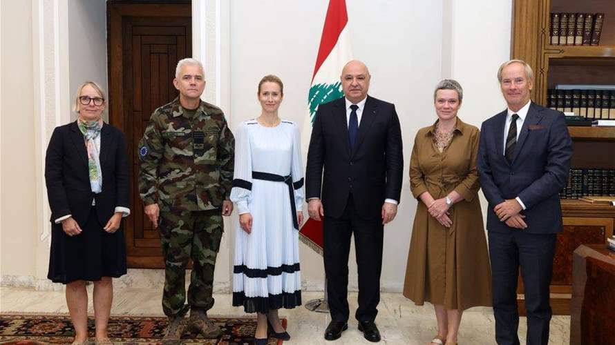 Aoun, Kallas discuss Lebanon-EU strategic partnership and support