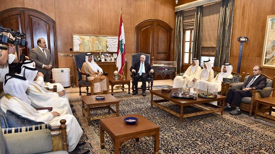 بري استقبل رئيس الوزراء القطري والسفير المصري وقائد الجيش