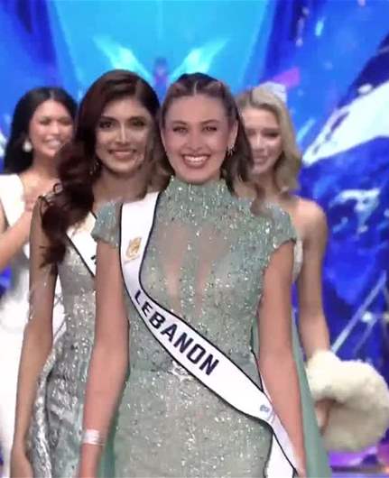 Miss Lebanon qualifies among the Top 20 at Miss World 2025, ranks among Top 5 in Asia & Oceania