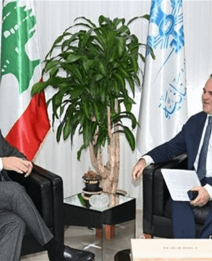 الممثل المقيم للبنك الدولي إلتقى جابر: نحث لبنان على ضرورة اقرار المشاريع الممولة تفاديا لما قد ينتج من سلبيات على استمراريتها 