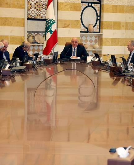 التقرير الشهري لخطة الجيش ورواتب القطاع العام على جدول اعمال جلسة مجلس الوزراء الاثنين