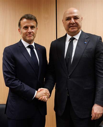 President Aoun meets Macron ahead of informal EU summit in Nicosia