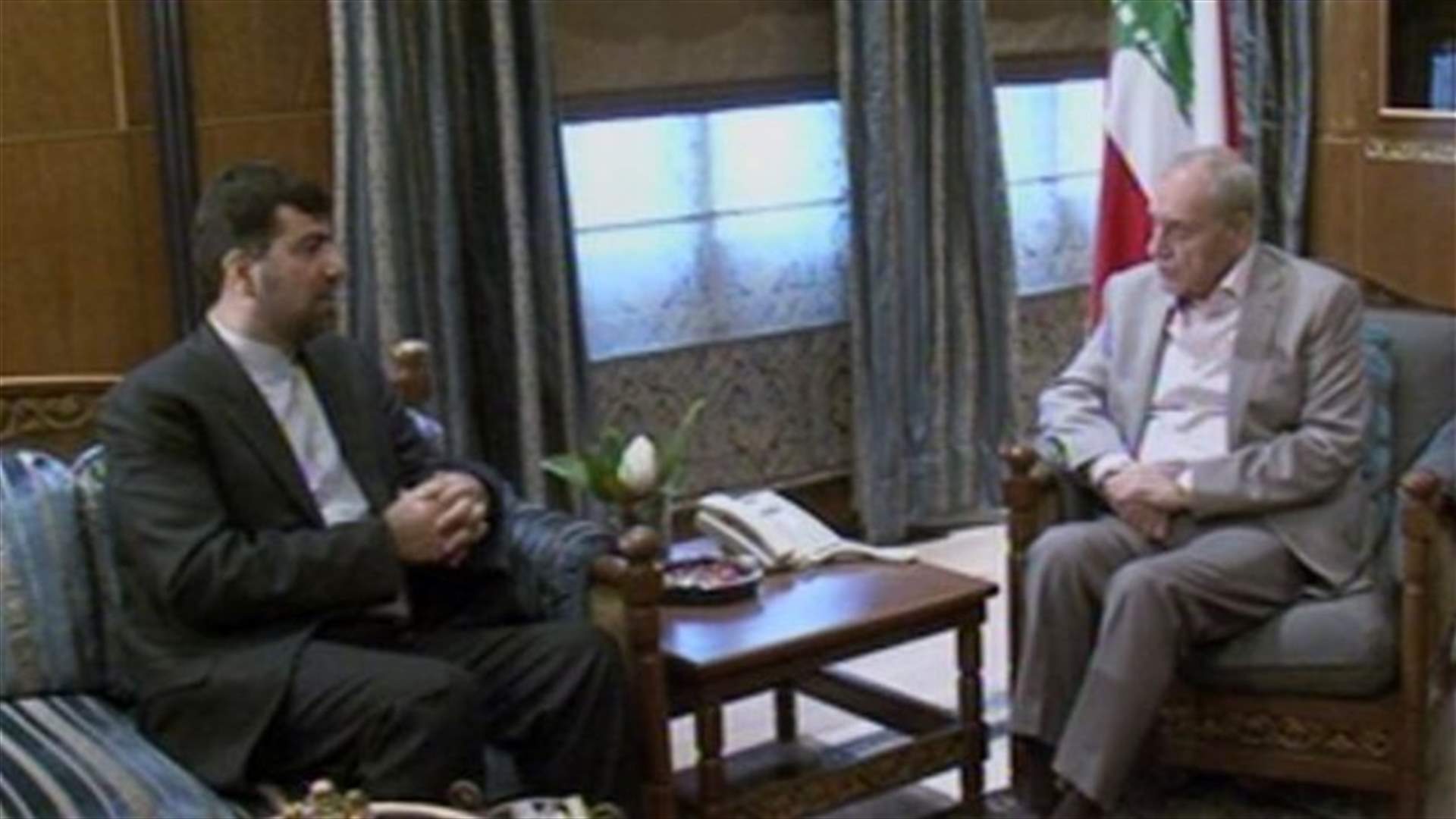 Iranian envoy Rokon Abadi meets with Speaker Berri 