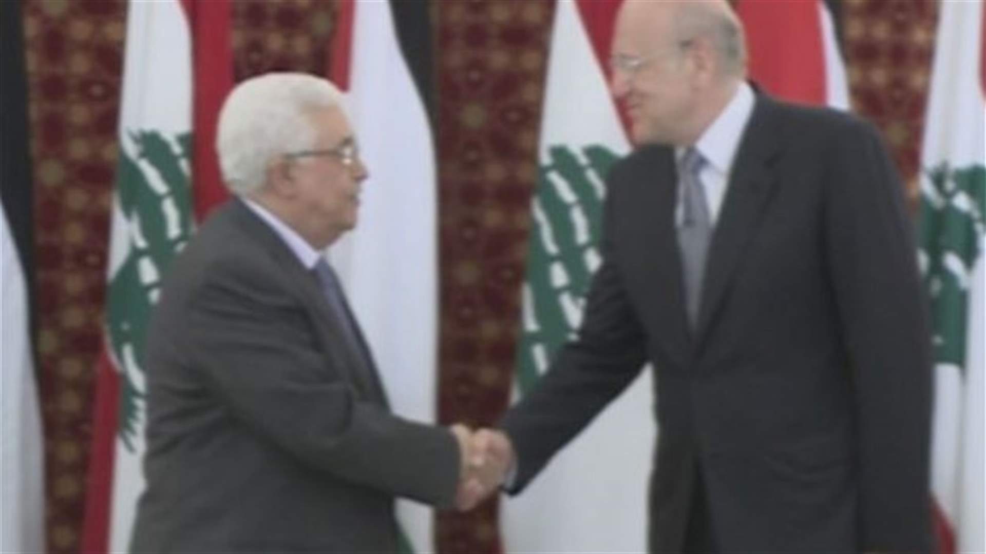 REPORT: Palestinian President Abbas meets Mikati, says refugees under Lebanese State’s protection  