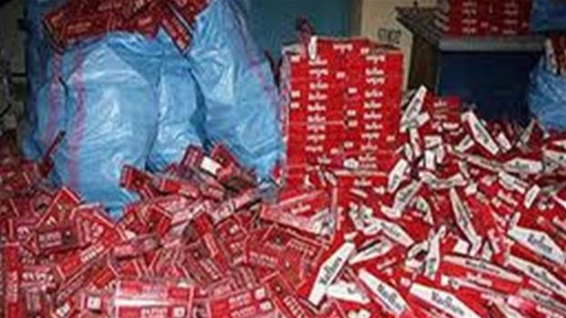 ضبط كميات كبيرة من التبغ المهرب