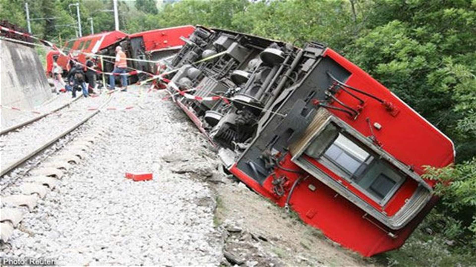 Swiss train crash injures about 40