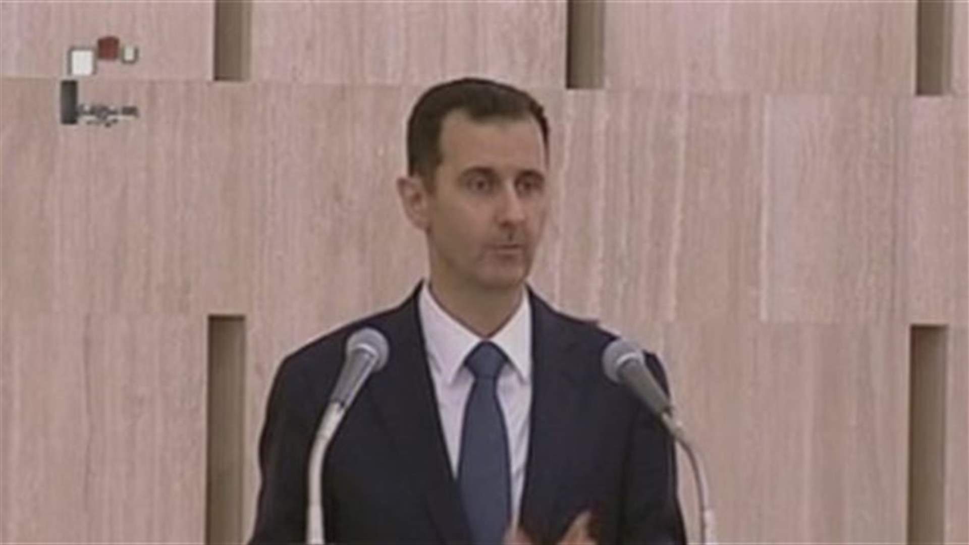 الاسد: سنخرج من الازمة خلال أشهر اذا توحد الجيش والشعب 