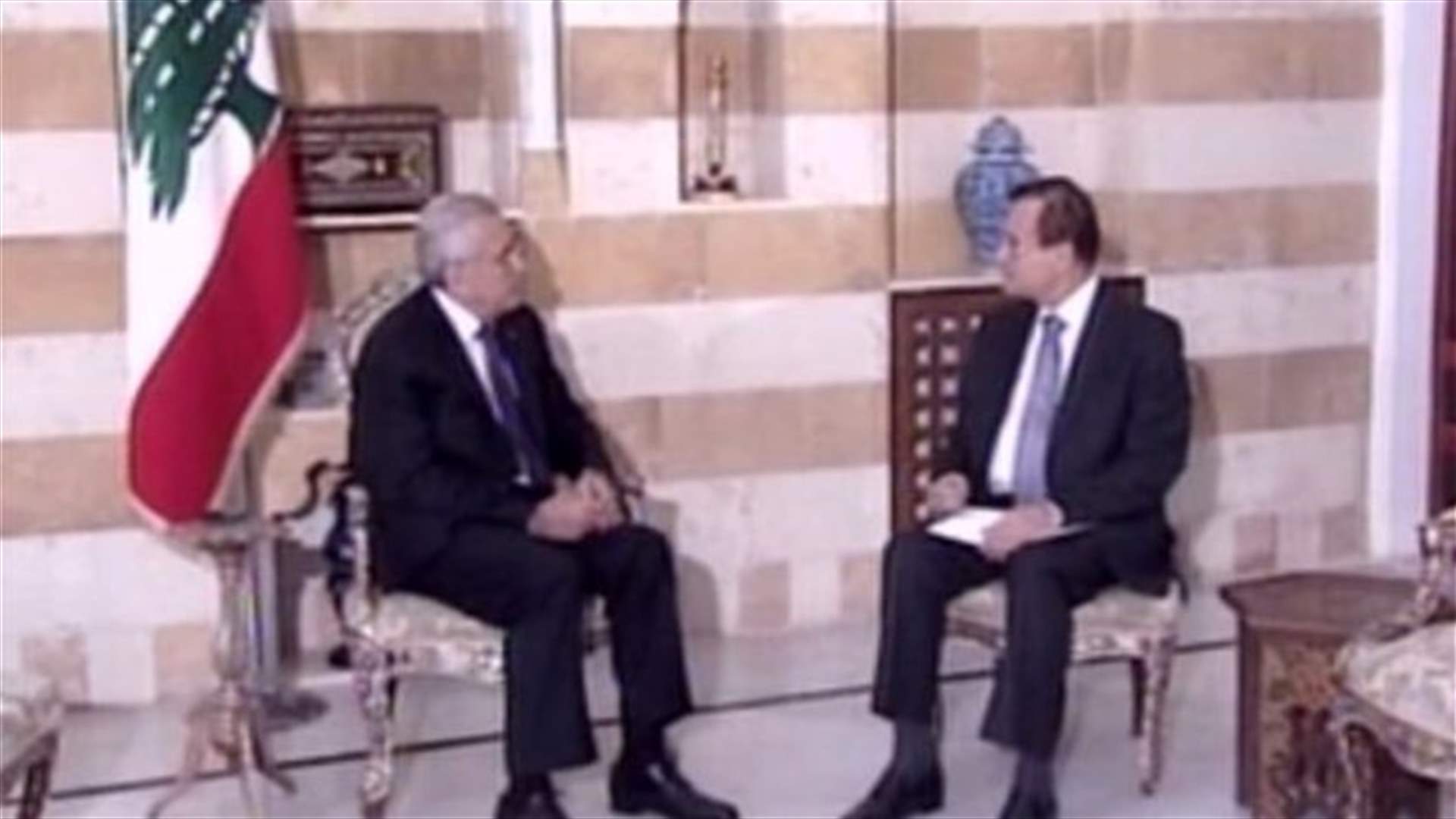 Mansour briefs President Sleiman on results of complaints raised against Israeli violations