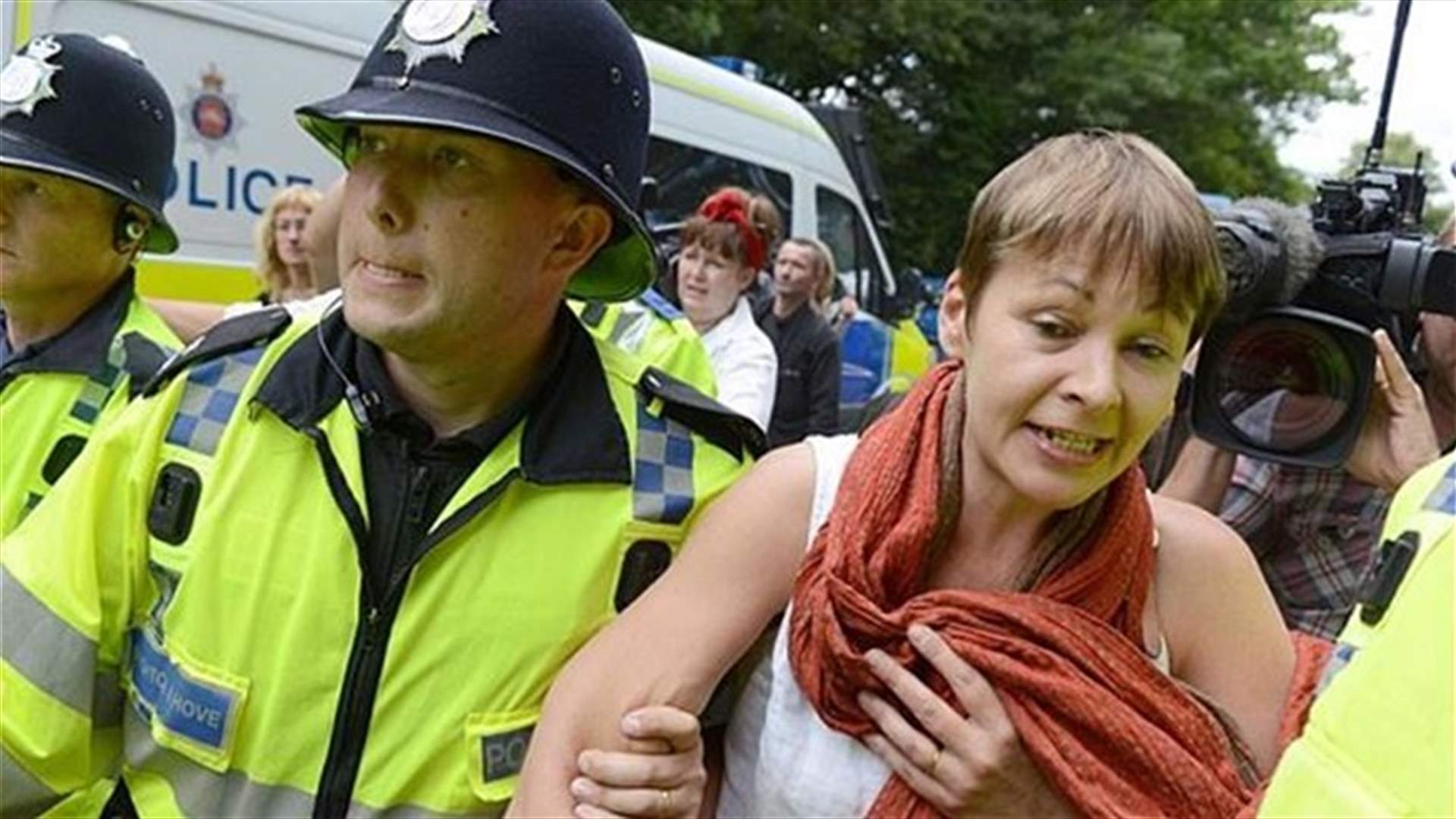 Green Party MP arrested at protest against shale gas extraction 