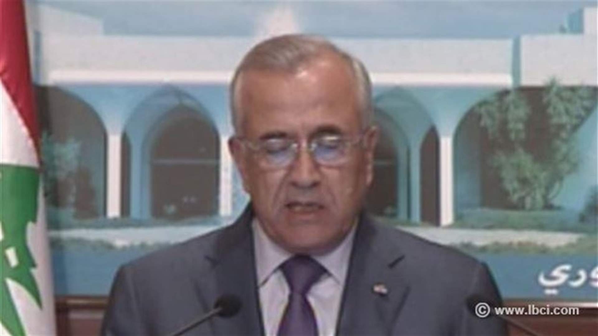 President Sleiman calls on military and security authorities to raise their alert level