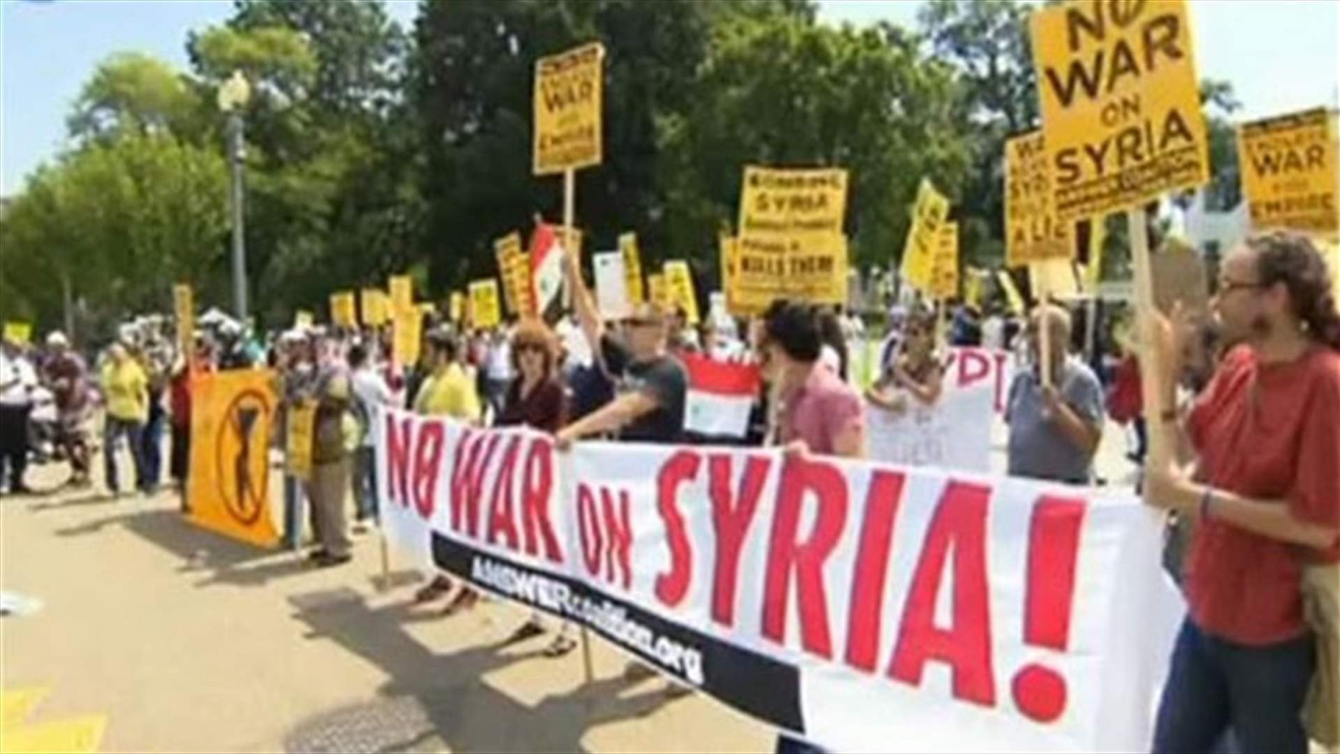 REPORT: Syria military strike sparks protests in USA 