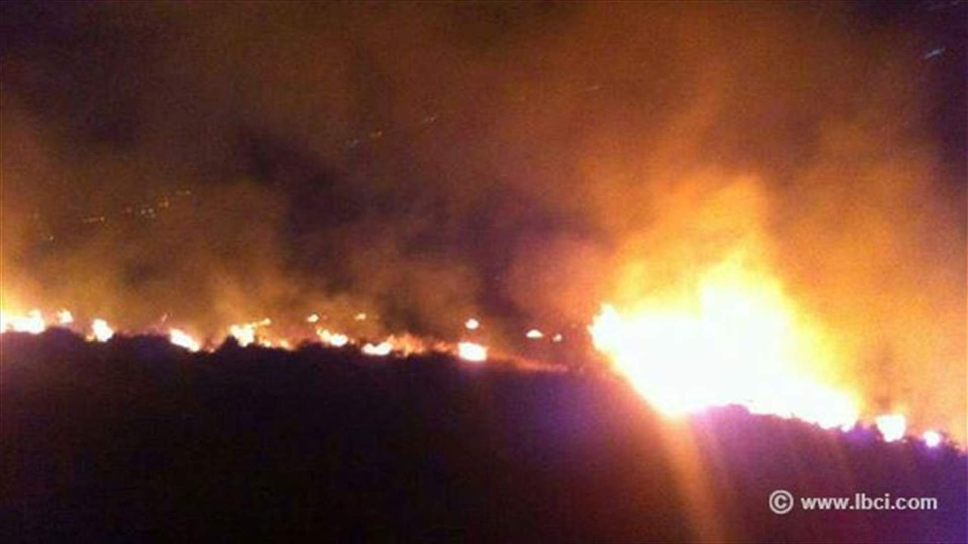 حريق في احراج محيطة ببلدة جديدة القيطع