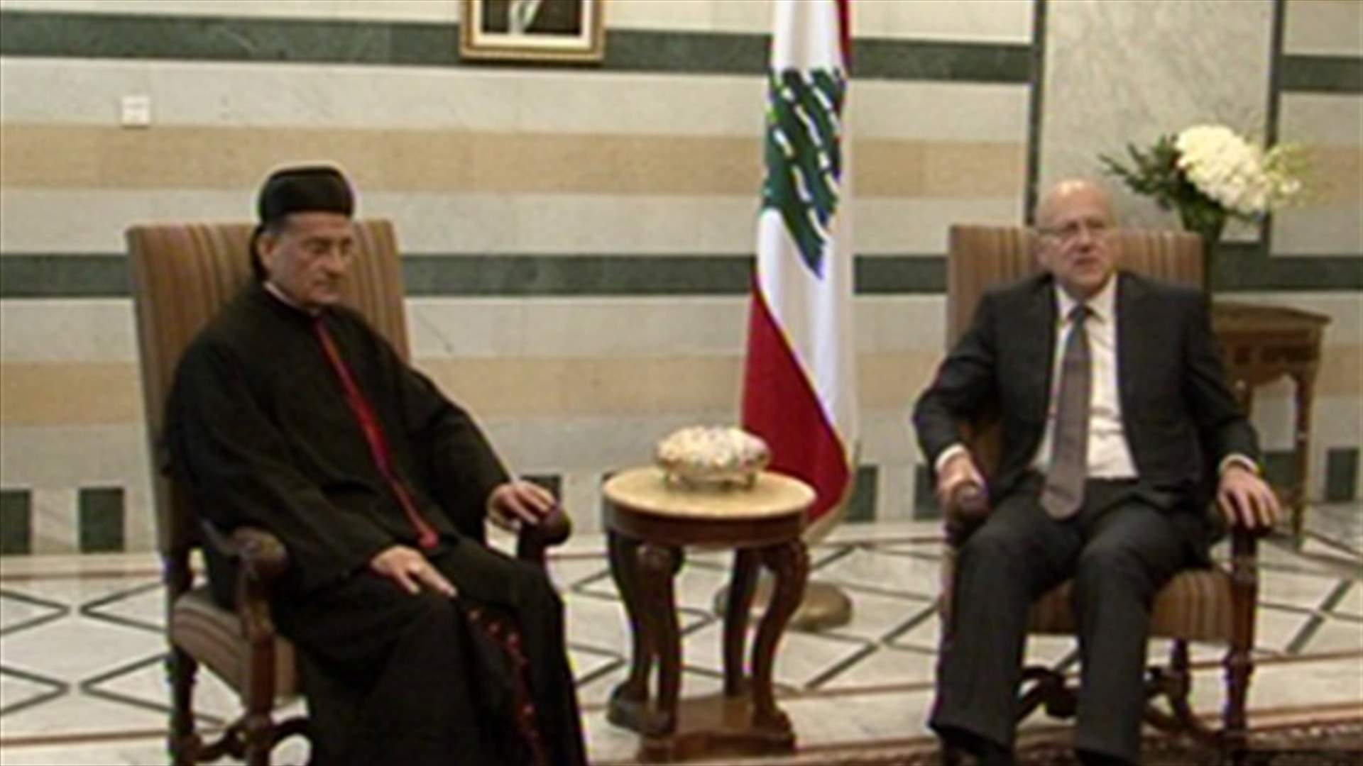 البطريرك الراعي التقى ميقاتي في السراي... ميقاتي: الوضع غير سهل 