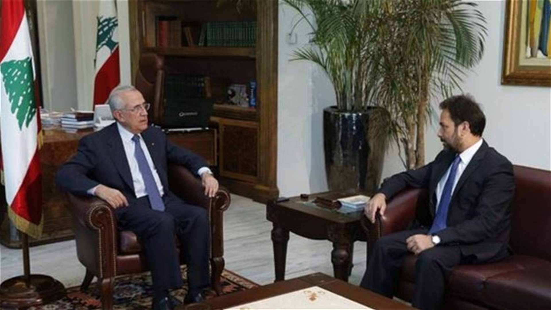 Sleiman discusses with Kerry regional developments in light of alleged chemical attack 