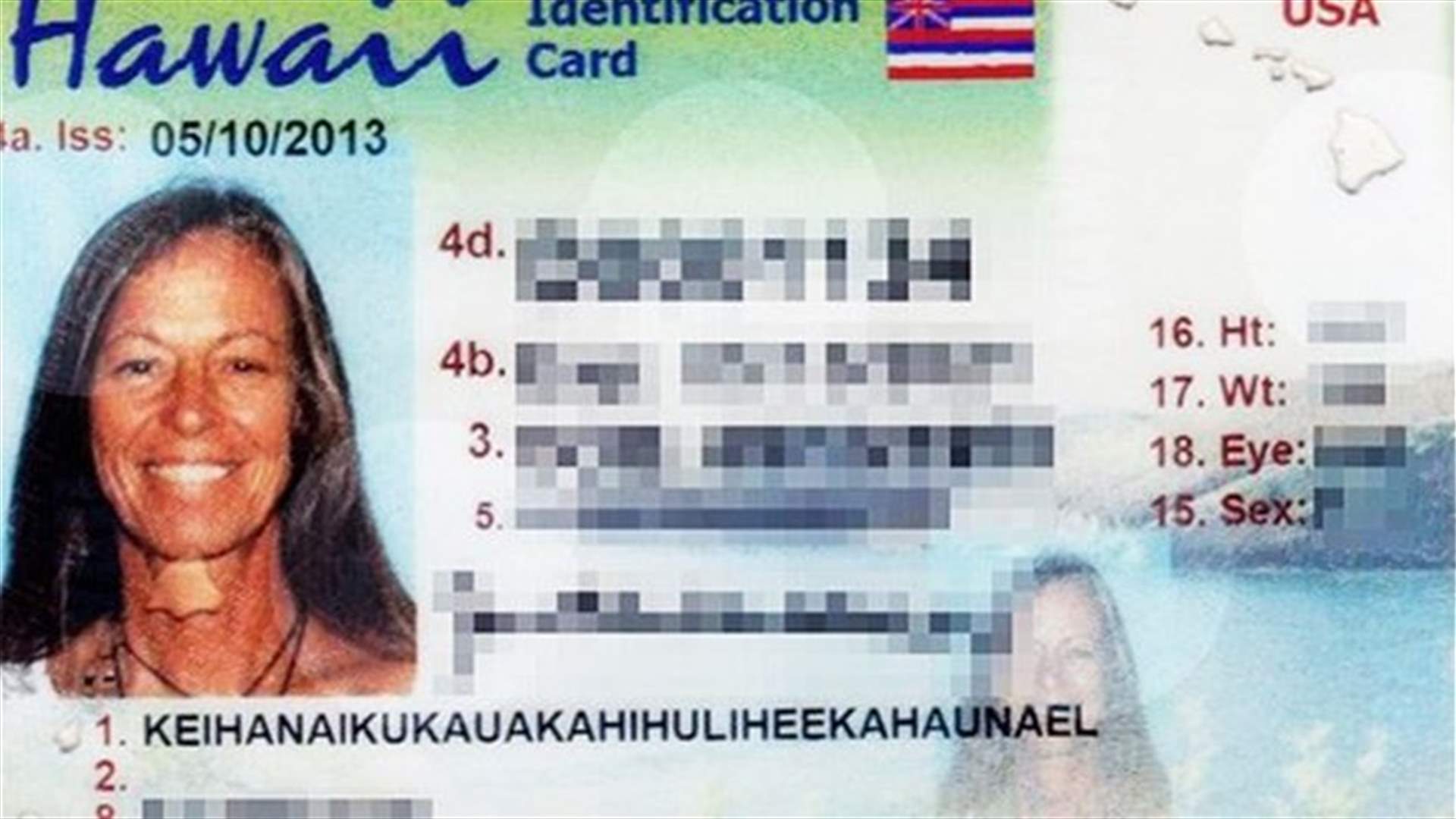 US woman's last name too long for driver's license