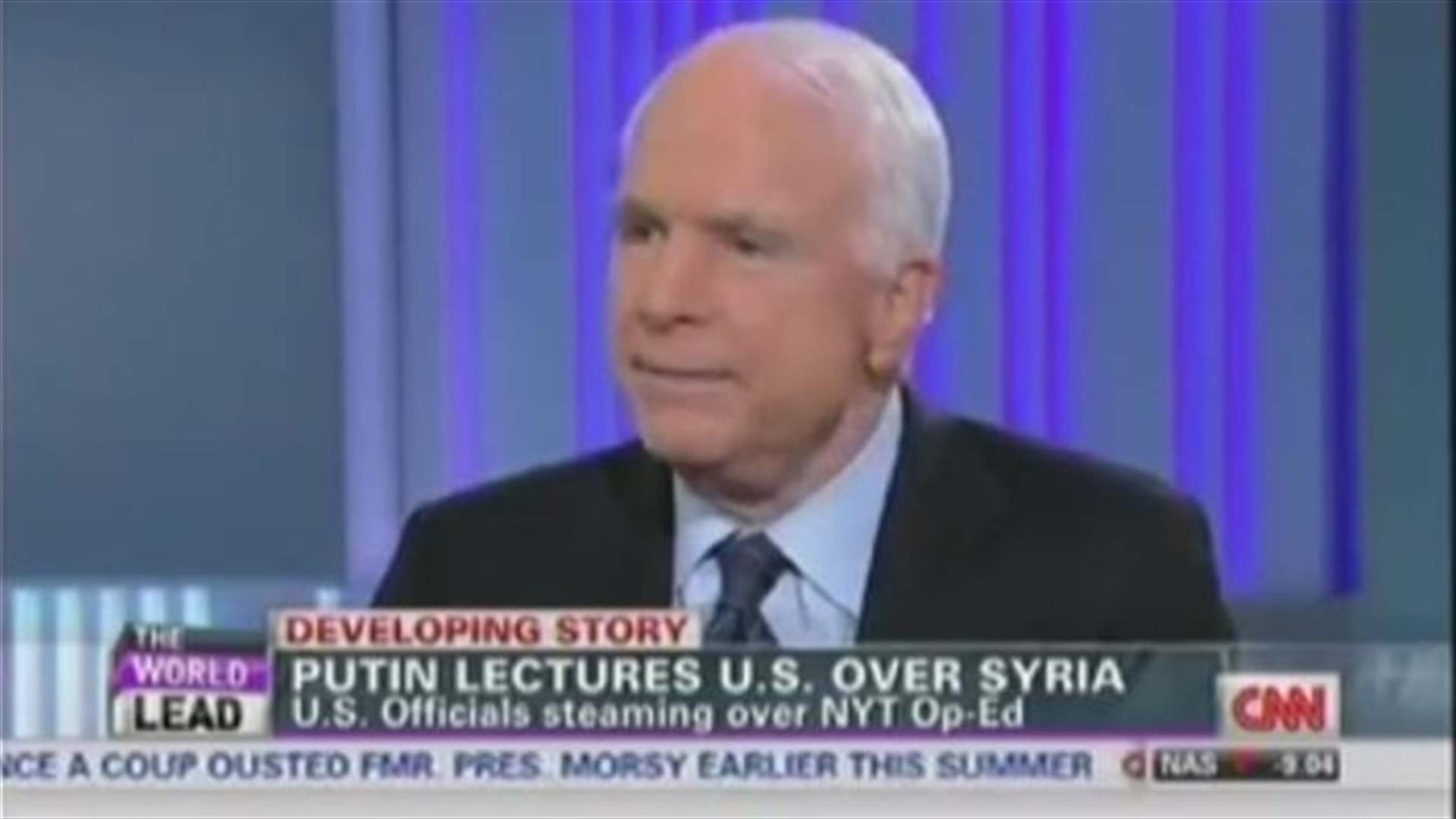 REPORT: US's McCain to parry Putin N.Y. Times op-ed with one for Pravda