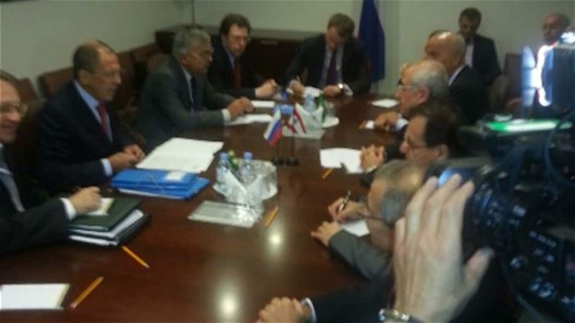 President Sleiman holds talks with foreign leaders on the sidelines of UN-General Assembly