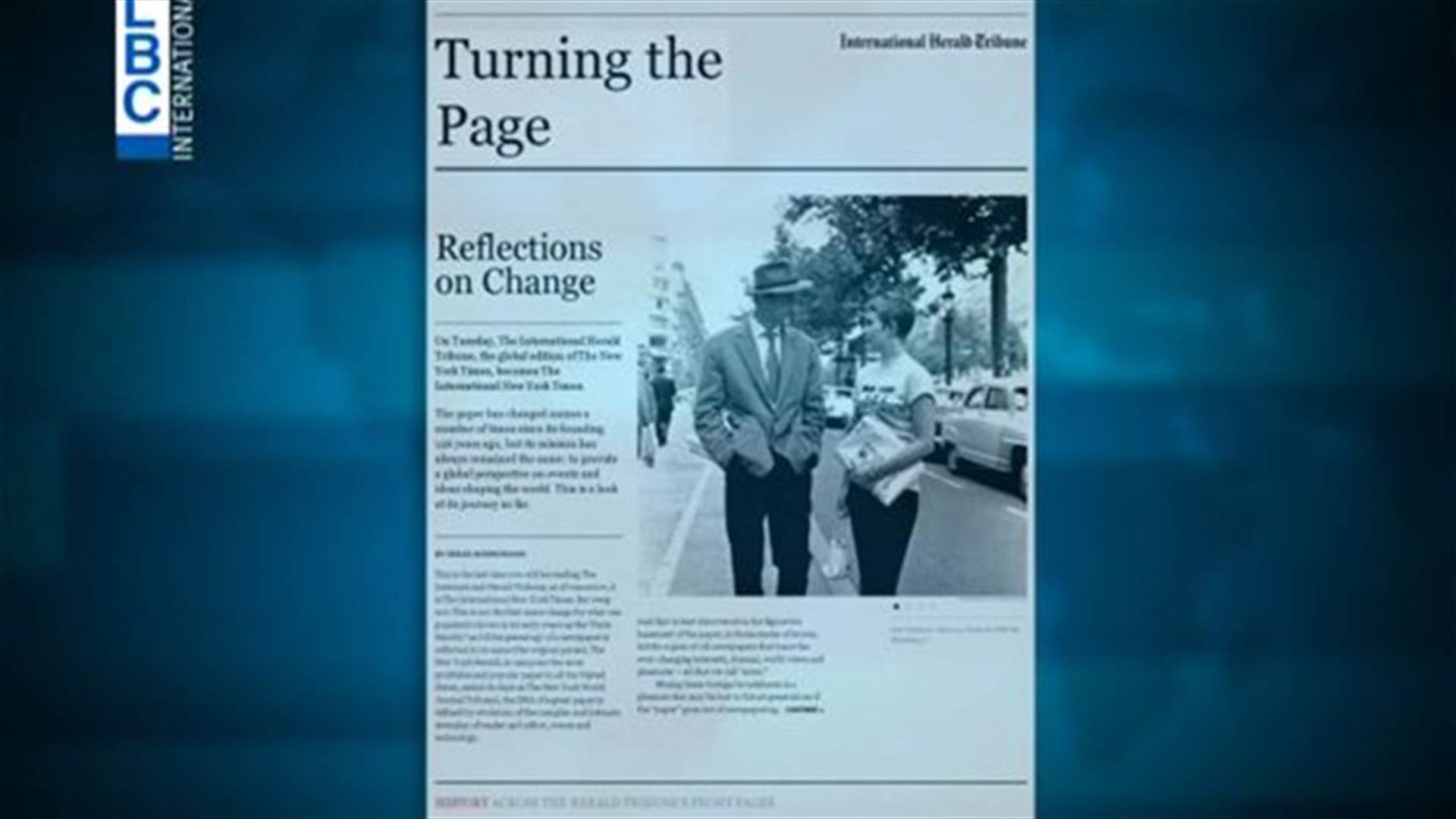 REPORT: Last edition of International Herald Tribune hits stands before rebrand