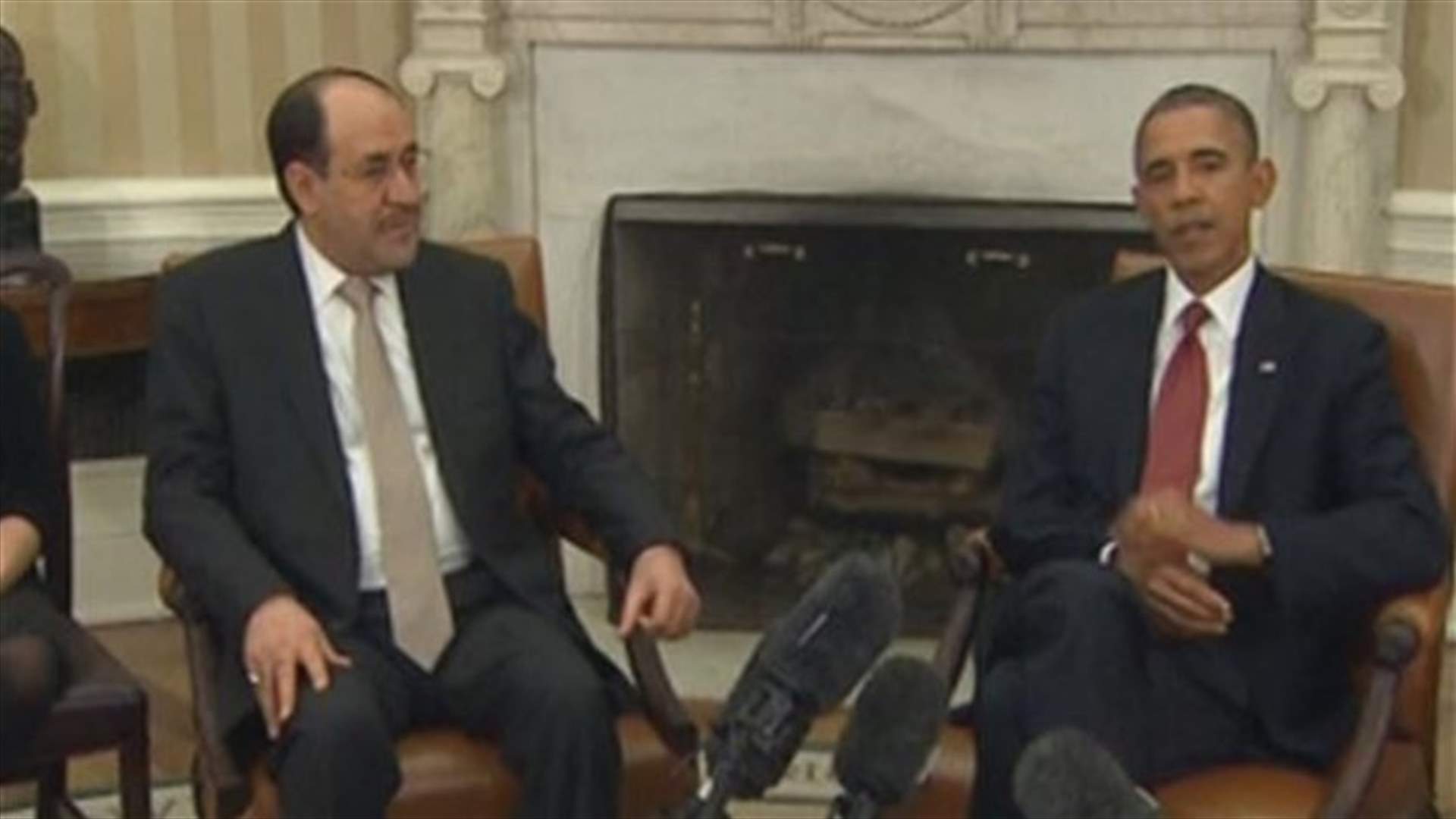 President Obama and Iraqi PM al Maliki hold talks; protest outside White House 