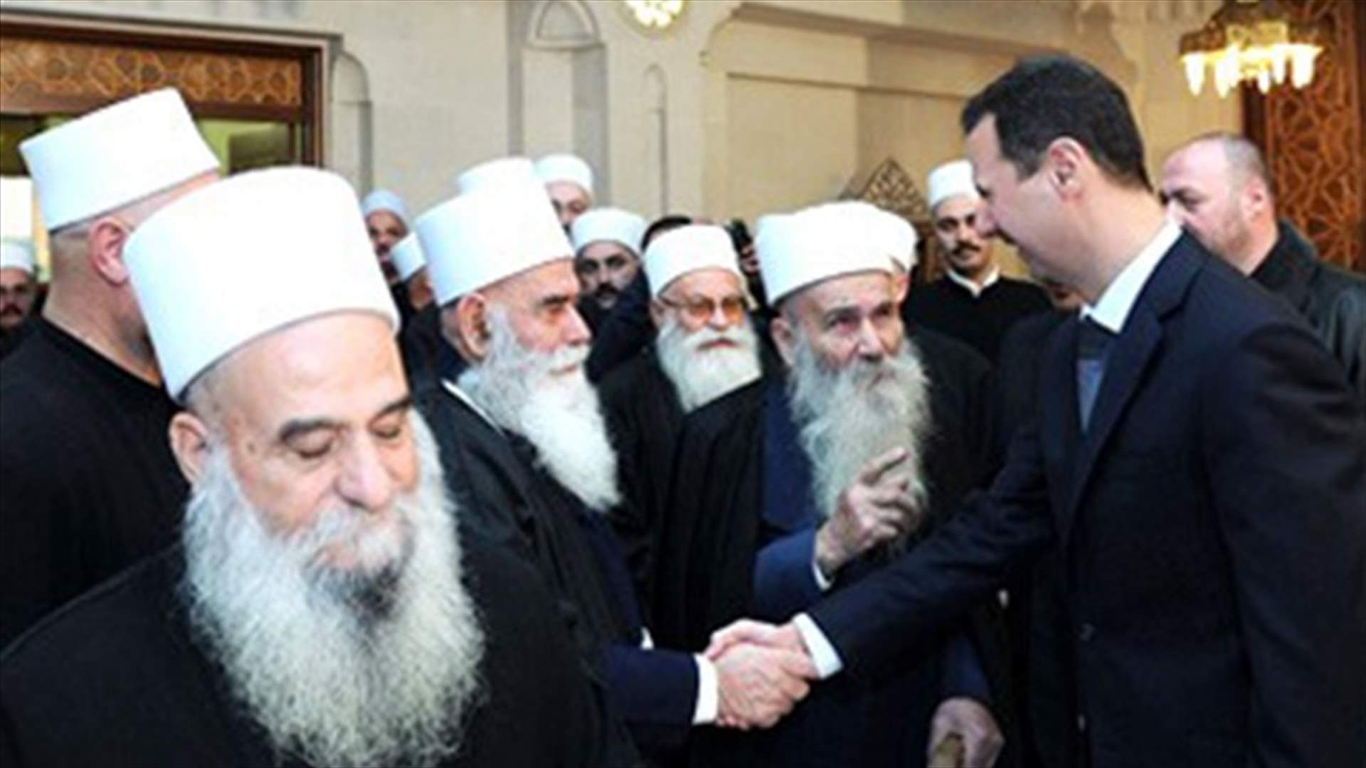 Assad meets Druze delegation, says Syria will stick to its position