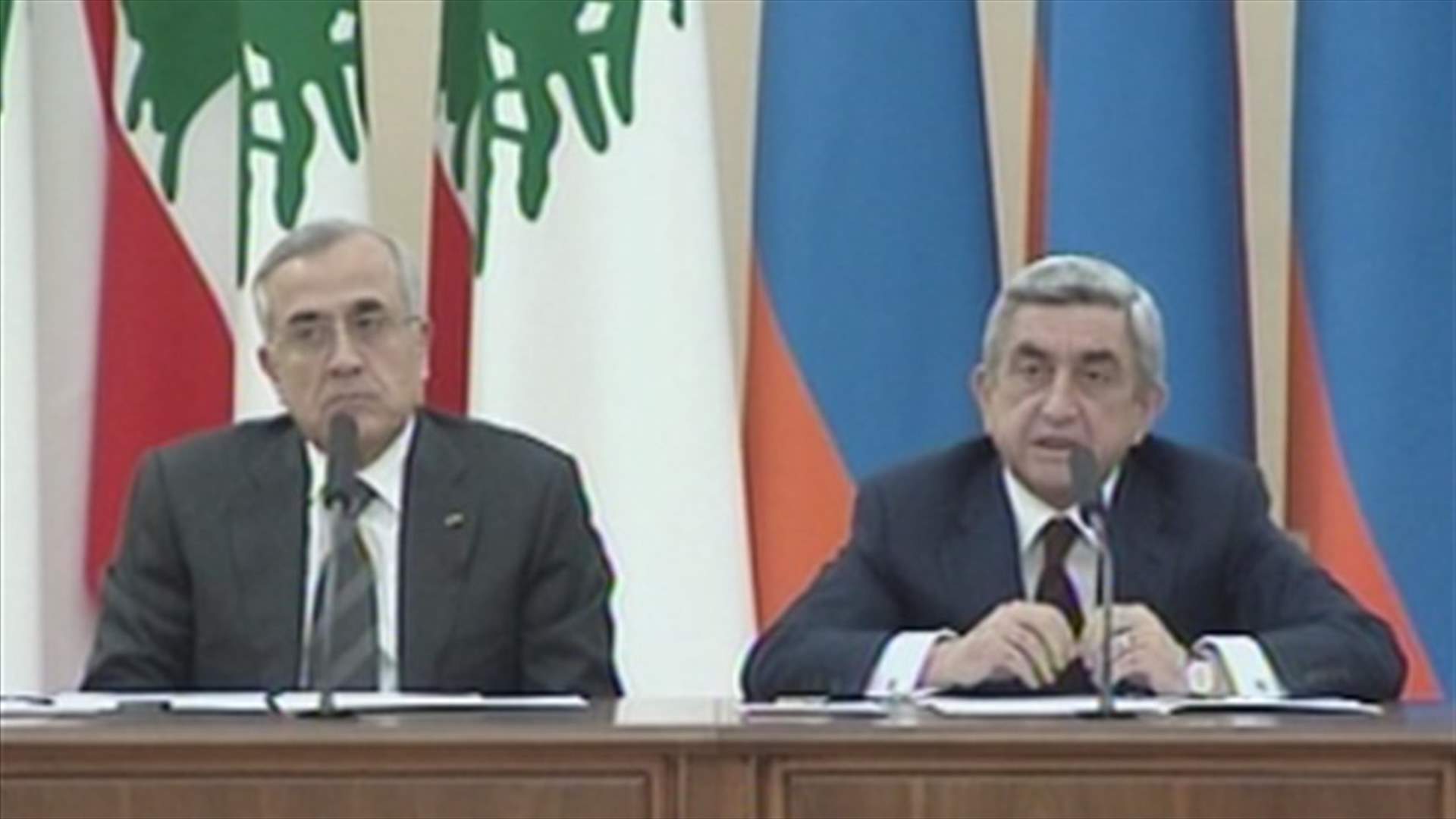 Sleiman condemns Tyre’s blast from Armenia