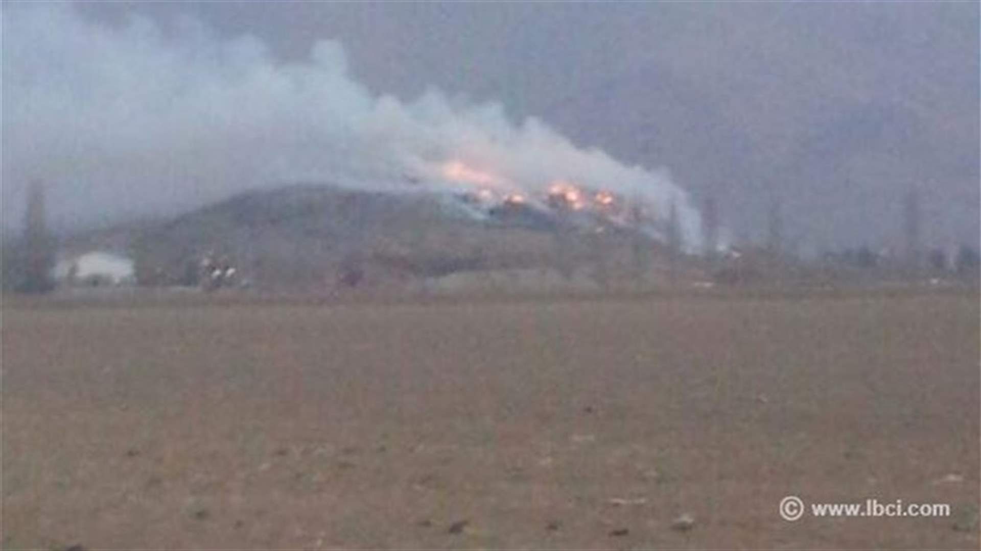 اندلاع النيران في المطمر الصحي للنفايات بزحلة