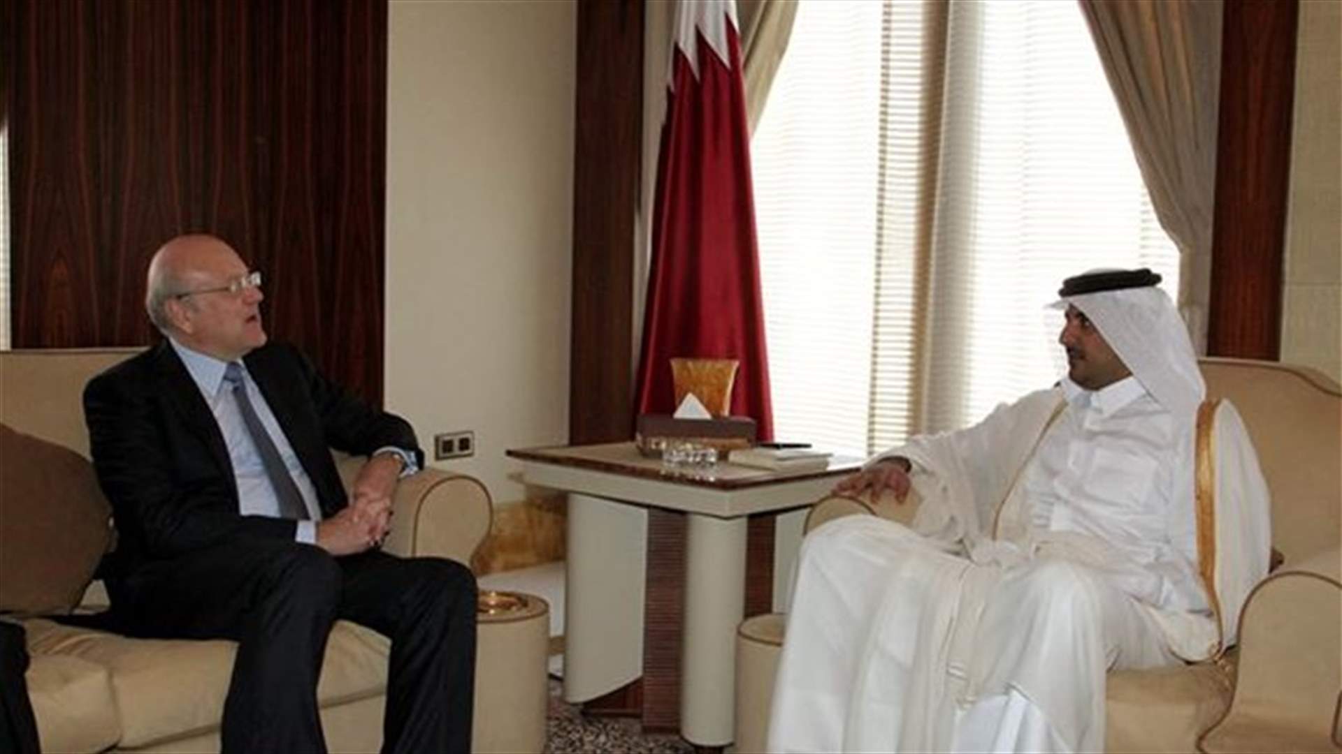 Caretaker PM Mikati meets Emir of Qatar, tackles regional developments