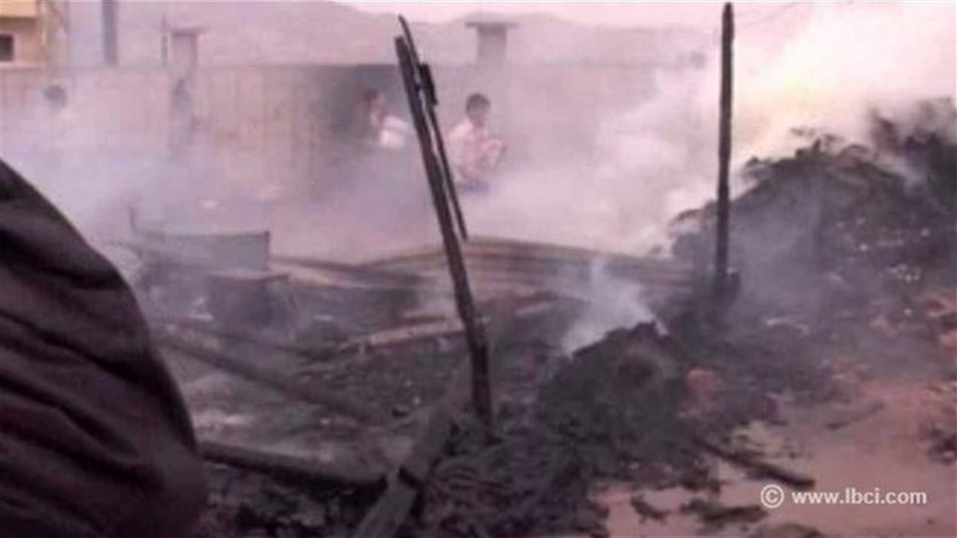 REPORT: Raging blaze erupts in a Syrian refugee camp in Baalbek